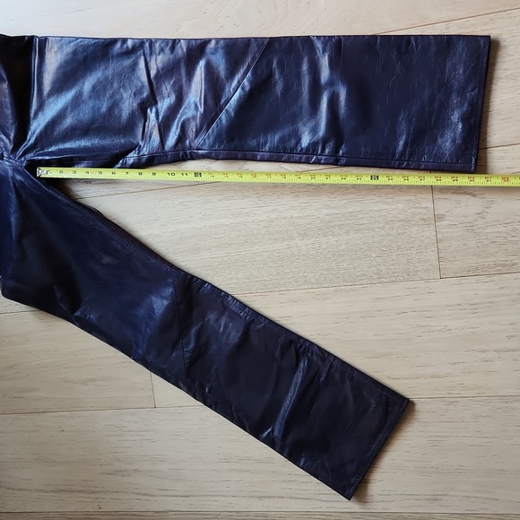 Vintage Elements by Vakko Leather Pants in Aubergine - Picture 15 of 15